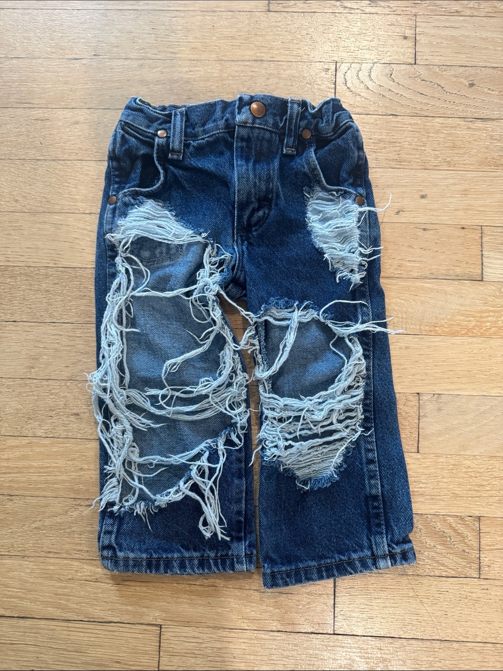 Girls  Distressed Dark Blue wrangler Denim Jeans